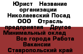 Юрист › Название организации ­ Николаевский Посад, ООО › Отрасль предприятия ­ Другое › Минимальный оклад ­ 20 000 - Все города Работа » Вакансии   . Ставропольский край,Невинномысск г.